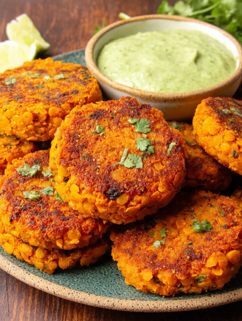 CRISPY SWEET POTATO & RED LENTIL PATTIES That Delight! image 1