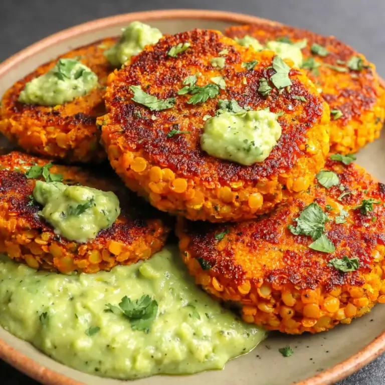Crispy Sweet Potato & Red Lentil Patties That Delight!