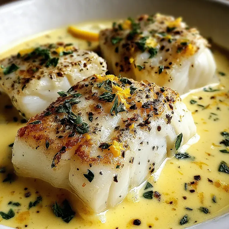 Effortlessly Delicious: Baked Cod in Coconut Lemon Cream Sauce for Busy Weeknights