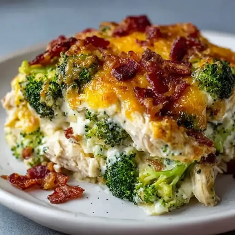 Creamy Low Carb Chicken Casserole with Broccoli and Bacon: A Delicious Keto Dinner