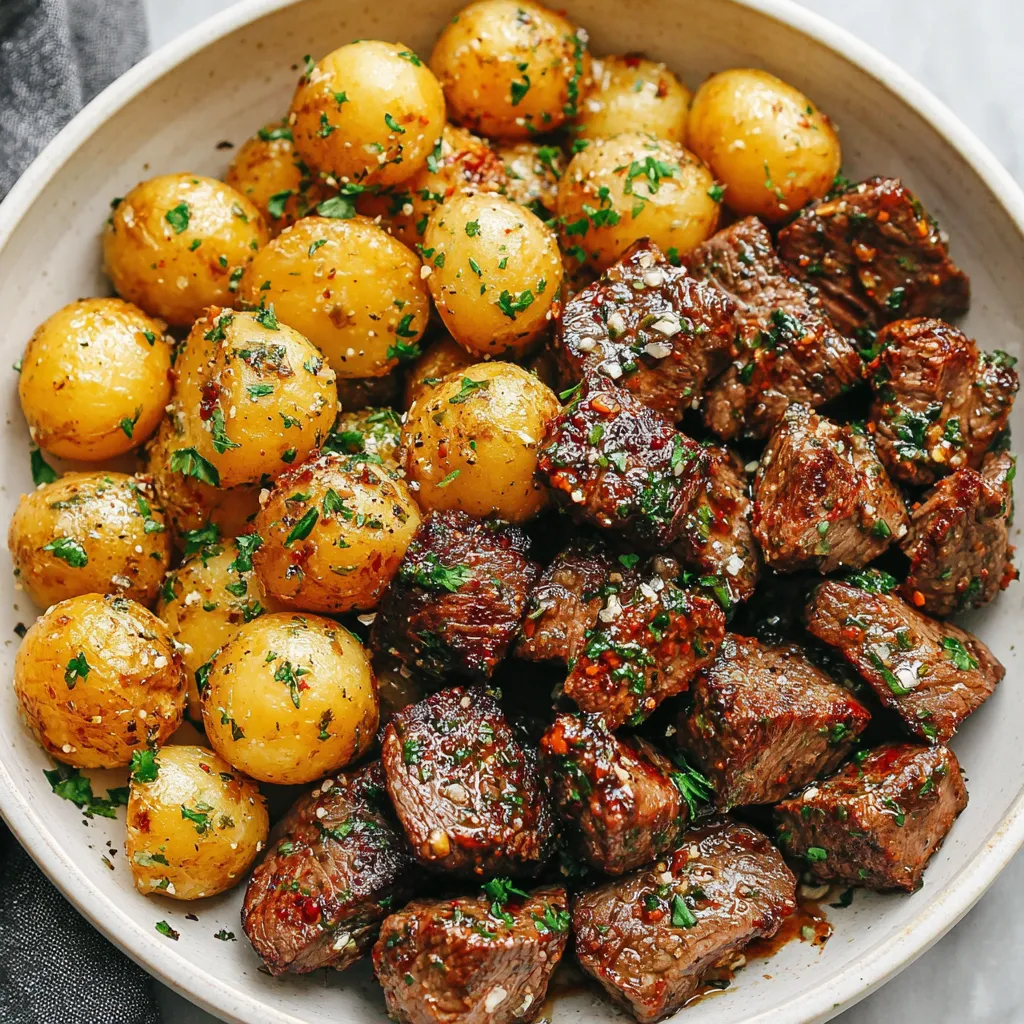 Garlic Steak Bites and Potatoes Recipe: A Flavorful Feast!