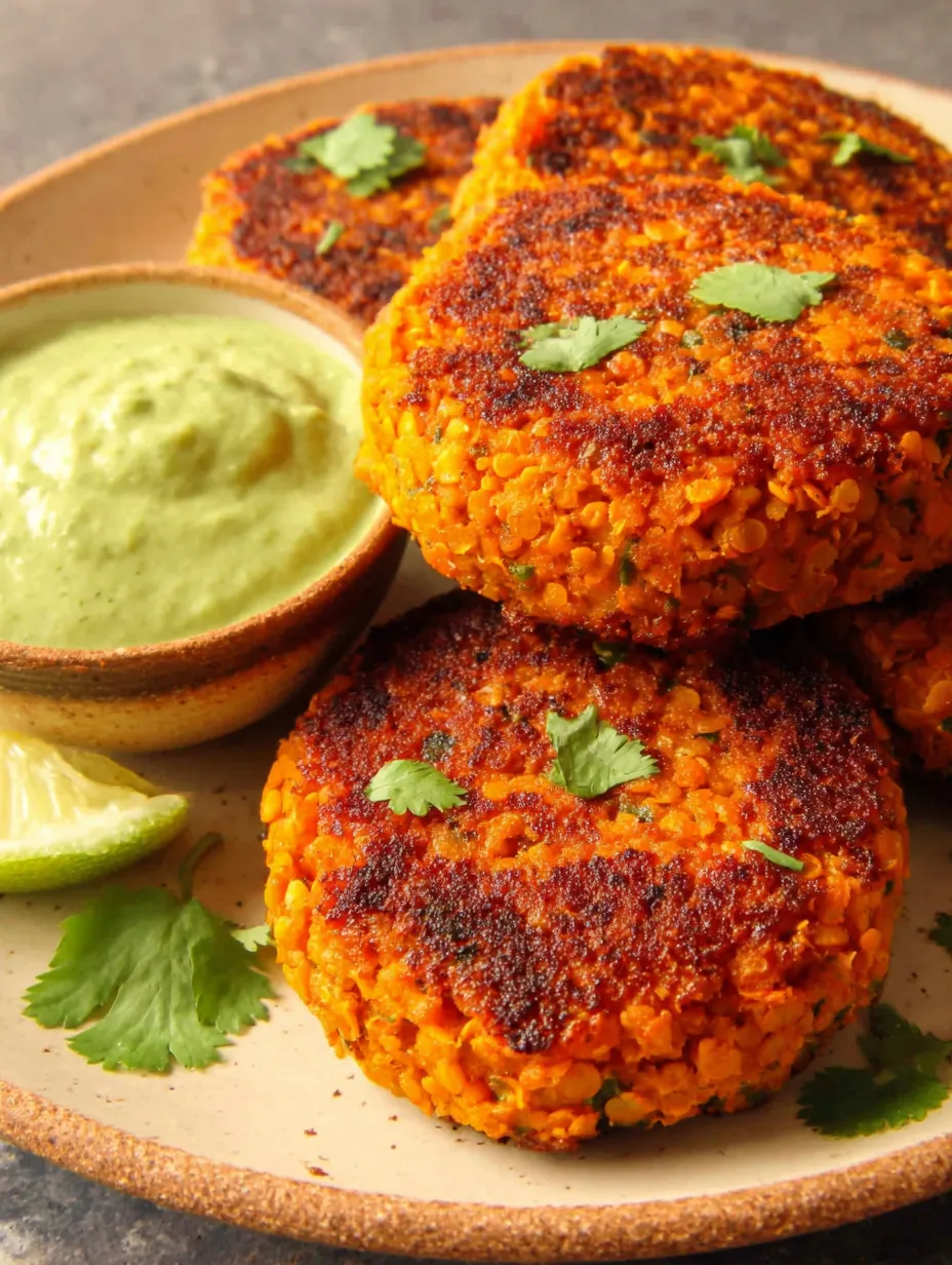 CRISPY SWEET POTATO & RED LENTIL PATTIES That Delight! image 2