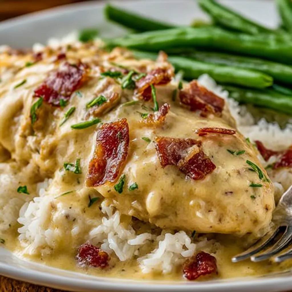 Easy Smothered Chicken Bacon